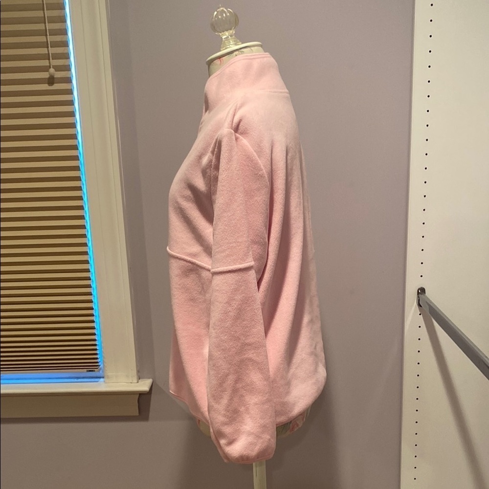 Pink Kids Quarter-Zip Fleece Pullover - Picture 5 of 8